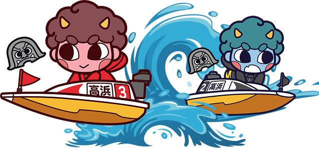 ボートに乗るマスコット